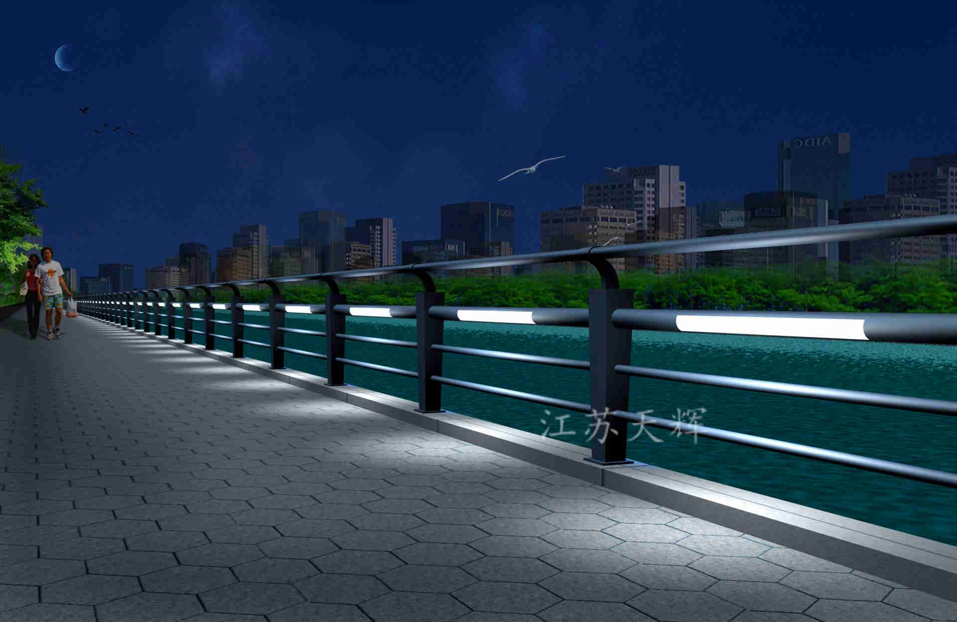灯光桥梁护栏